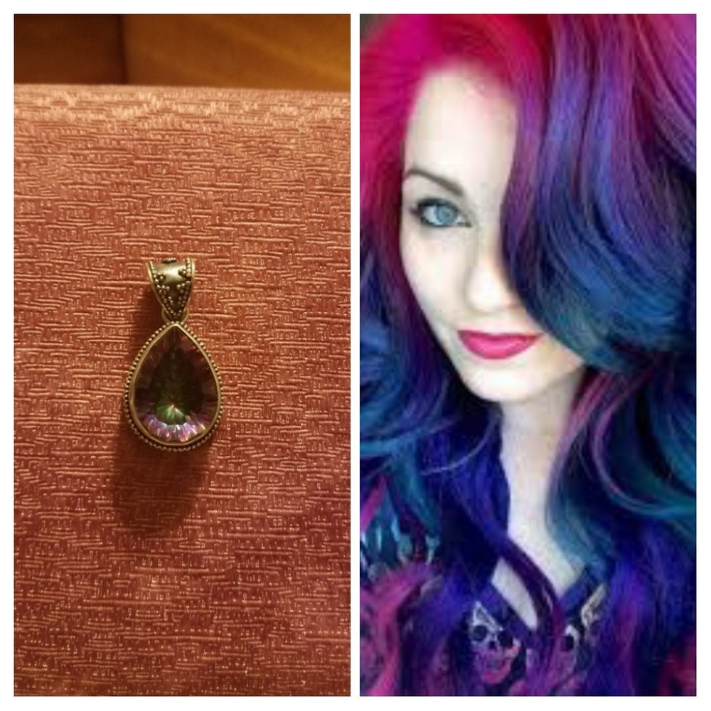 Purple Quart Pendant - 925 Silver